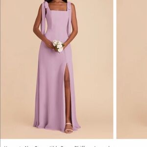 Birdy Grey Lavender Chiffon Maxi Dress with Slit